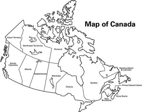 printable coloring map  canada coloring pages