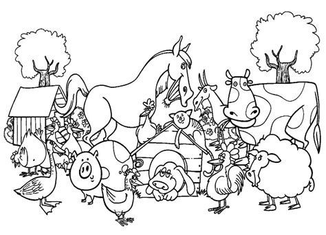 farm animals coloring pages getcoloringpagescom