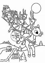 Rudolph Claus 4kids Reindeer sketch template