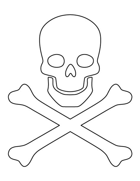 printable skull  crossbones template skull  crossbones skull