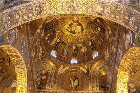 palatine chapel  royal palace  stunning byzantine mosaics