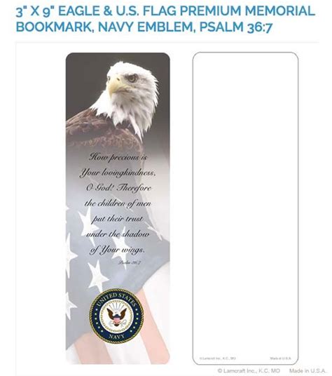 create laminated memorial bookmarks  lamcrafts    eagle