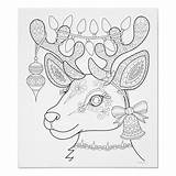 Reindeer Colorable Printable sketch template