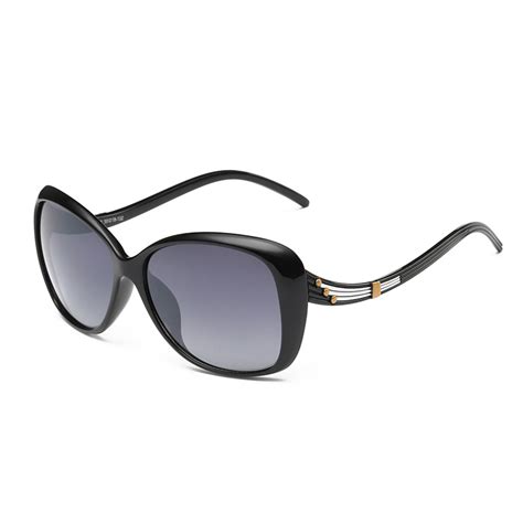shiny black frame square sunglasses with dark grey lens and shiny black