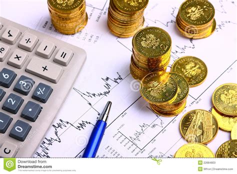 de muntstukken van het geld calculator stock afbeelding image  inkomens groei