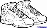 Coloring Shoes Jordan Pages Basketball Michael Shoe Air Getcoloringpages Nike Color Jordans sketch template