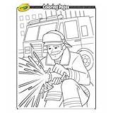 Firefighter Coloring Crayola Pages sketch template