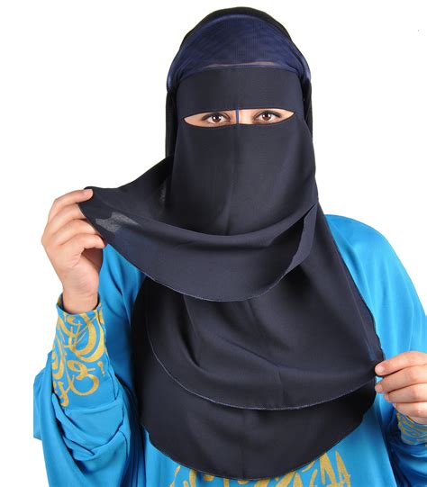 Niqab Gesichtsschleier Nachtblau Hijab Online Kaufen Egypt Bazar Shop