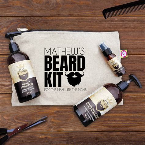 personalised beard grooming kit  jonnys sister notonthehighstreetcom