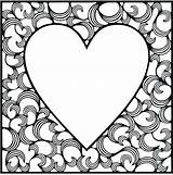 Coloring Hearts Adults Pages Kids sketch template