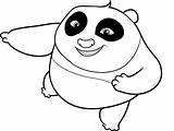 Panda Fu Kung Coloring Pages Baby Kids Printable sketch template