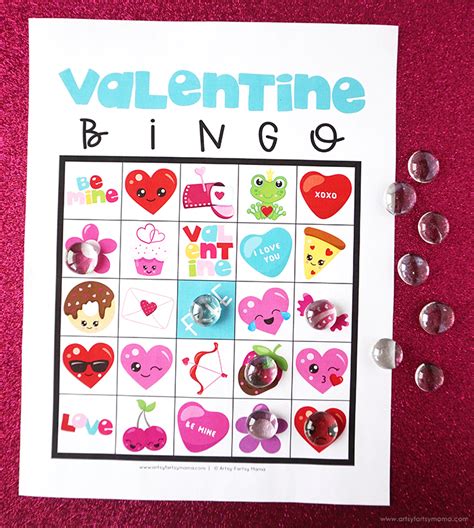 printable valentines day bingo artsy fartsy mama