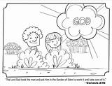 Eve Adam Coloring Pages Bible Garden Eden Kids Genesis Creation Story Activity Sheets Children Whatsinthebible School Beginning God Colouring Created sketch template