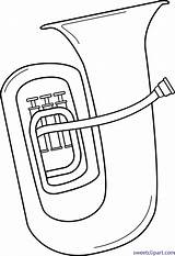 Tuba Coloring Euphonium Sousaphone Lineart Webstockreview Getdrawings sketch template