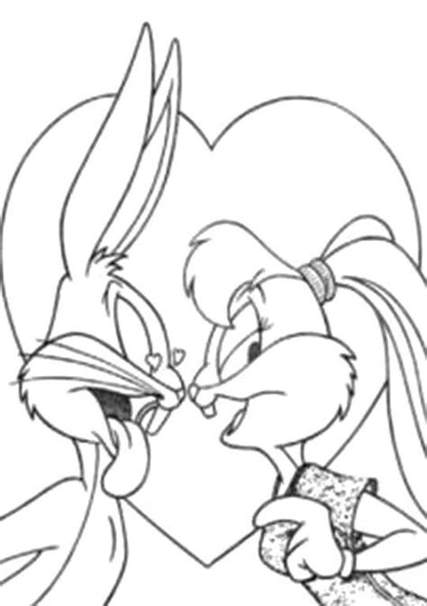 bugs bunny kissing lola bunny coloring pages coloring pages