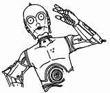 C3po Coloring Pages Getcolorings 3po sketch template