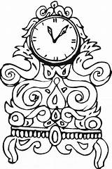 Reloj Clocks Bestcoloringpagesforkids Imagenes sketch template
