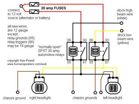 wiring diagram  headlights