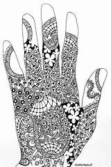 Zentangle Hand Patterns Hands Coloring Henna Adult Designs Doodles Drawing Flickr sketch template