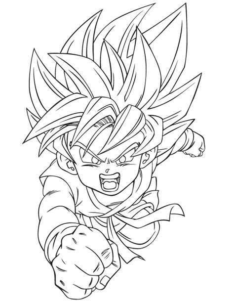 goku printable coloring pages coloring home