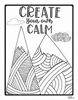 Mindfulness Colouring Counselor Counseling Anxiety sketch template