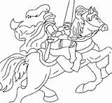 Caballero Cavaliere Caballo Cavallo Colorir Cavaleiro Cavalo Dibujo Caballeros Drago Dibuixos Cavalieri Dibuix Acolore Desenhos Pitturato sketch template