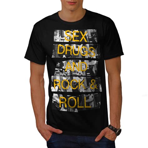 Wellcoda Sex Drugs Rock Roll Mens T Shirt Free Graphic Design Printed