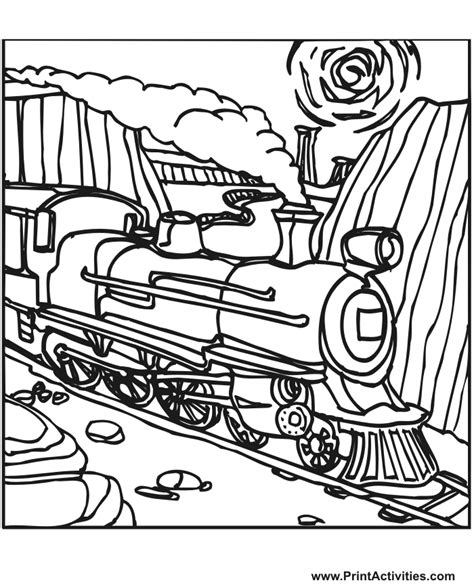 steam train coloring page train   tracks