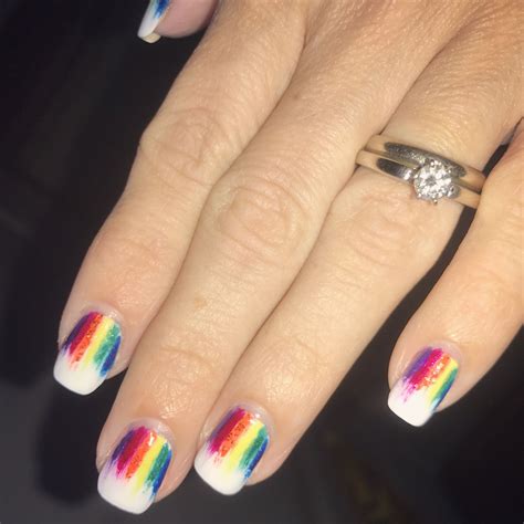 Pride Rainbow Nails Colorful Nail Designs Rainbow Nails Nail Colors