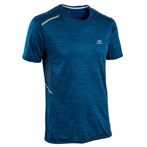 mens running  shirt run dry blue