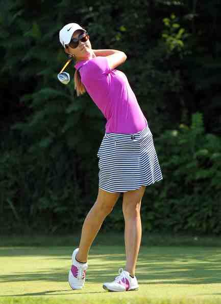 famous holiday michelle wie upskirt white panty moment in us open 2012 in 13th place
