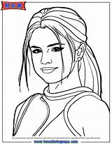 Selena Gomez Coloring Pages People Drawing Outline Drawings Famous Easy Print Ariana Grande Portrait Portraits Lovato Demi Sketches Pencil Simple sketch template