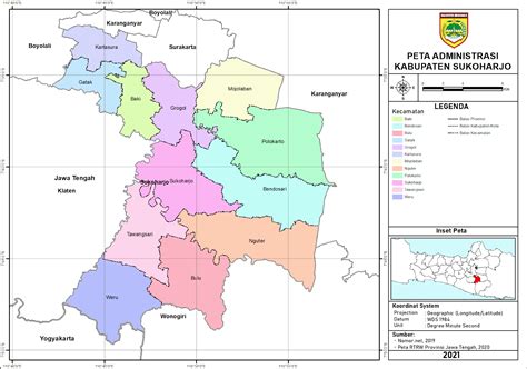 peta administrasi kabupaten sukoharjo provinsi jawa tengah neededthing