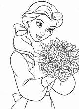 Belle Coloring Pages Disney Printable Color Coloriage Kids Book sketch template
