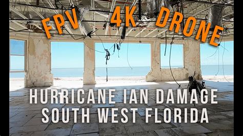 hurricane ian sanibel island waterfront damage  drone footage youtube