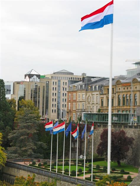 Luxembourg City Not Quite Dutch Flags These Gardens Are