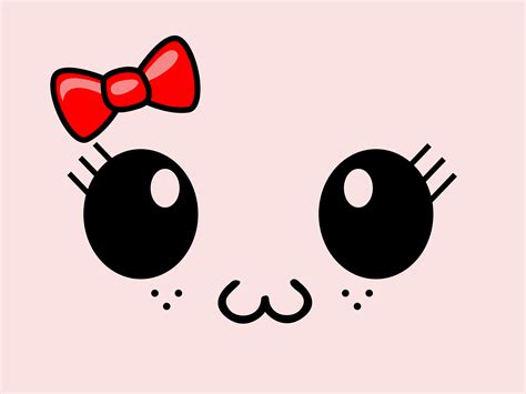 draw  cute kawaii face girl  steps  pictures