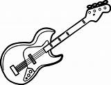 Mewarnai Drawings Alat Gitar Printable Guitars Listrik Clipartmag sketch template