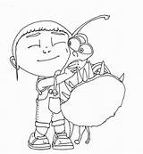 Agnes Despicable Coloring Pages Minions Minion Getcolorings Getdrawings sketch template