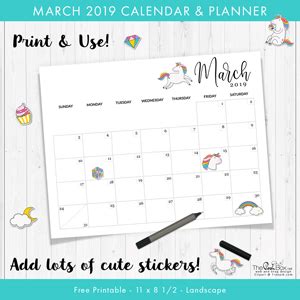 printable march calendar  posh box web design studio