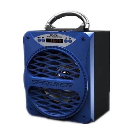 ms bt bluetooth super bass portable wirelessoutdoor usbtfauxfm radio card powerfu