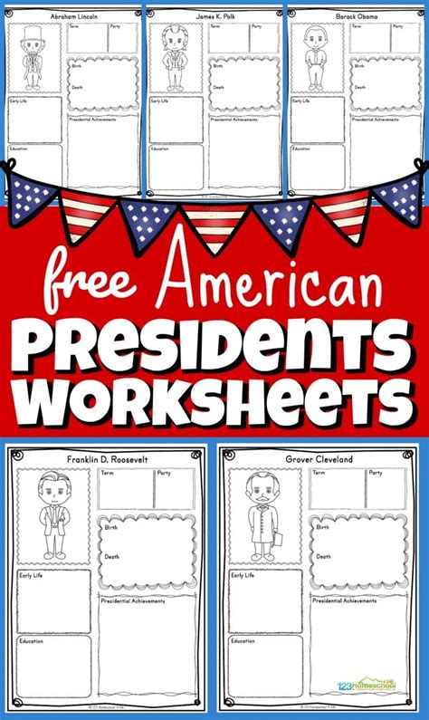 printable presidents day worksheets web   presidents day