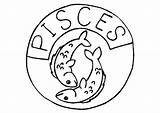 Coloring Zodiac Pages Signs Pisces Kids Sign Bestcoloringpagesforkids Horoscope Popular sketch template