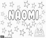 Naomi Name Hebrew Coloring Japanese Printable sketch template
