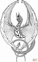 Dragon Coloring Pages Fantasy Dragons Printable Lizard Coloriage Animals Characters Color Mystic Sheets Print Clip Tattoo Public Pixabay Clker Winged sketch template