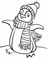 Coloring Penguin Pages Scarf Winter Penguins Sheets Cute Easy Printable Pittsburgh Christmas Color Wear Hat Preschoolers Template Getcolorings Book Head sketch template