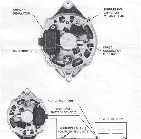 wiring diagram  ford alternator  internal regulator