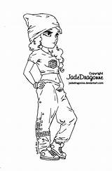 Dancer Jadedragonne Lineart Malvorlagen Hiphop Kleurplaat Dragonne Erwachsene Cutie Coloringhome Digi Bratz Danieguto 1372 Pixel sketch template