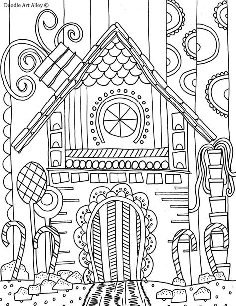 gingerbread house coloring page christmas pinterest gingerbread