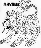 Decepticon Transformers Ravage sketch template